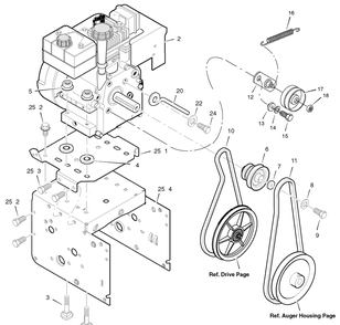 Engine Diagram and Parts List for 624604X43B 2004 Briggs and Stratton Snow Blower
